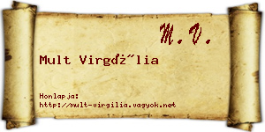 Mult Virgília névjegykártya
